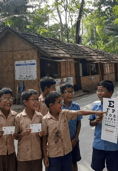 Children benefiting from the Project Roshini initiative